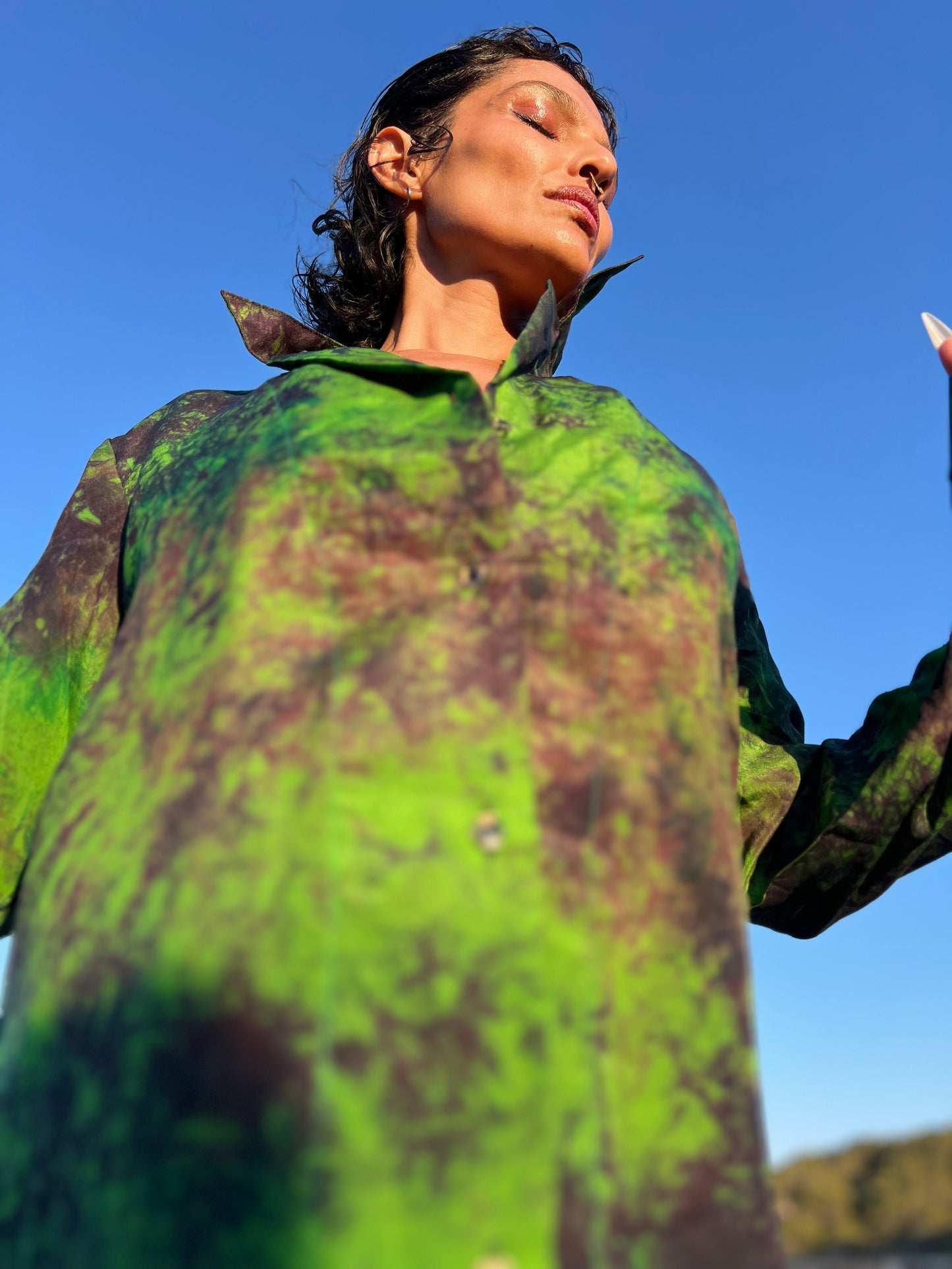 Peridot Silk Shirt