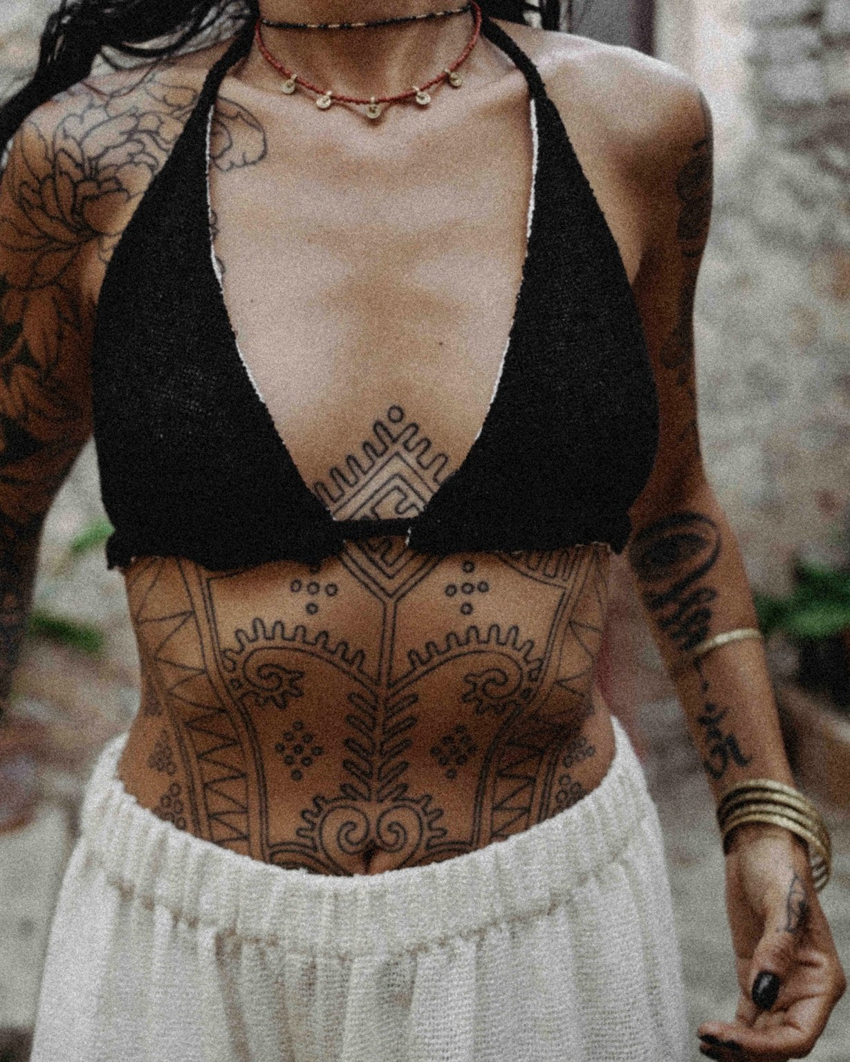 Reversible Cotton Bikini Top