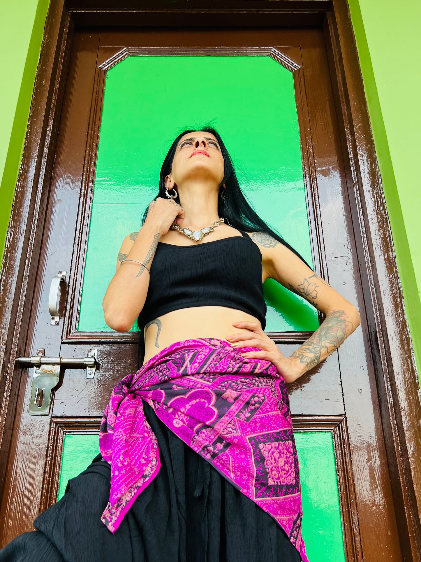 BANDANA SAREE •100% Silk•