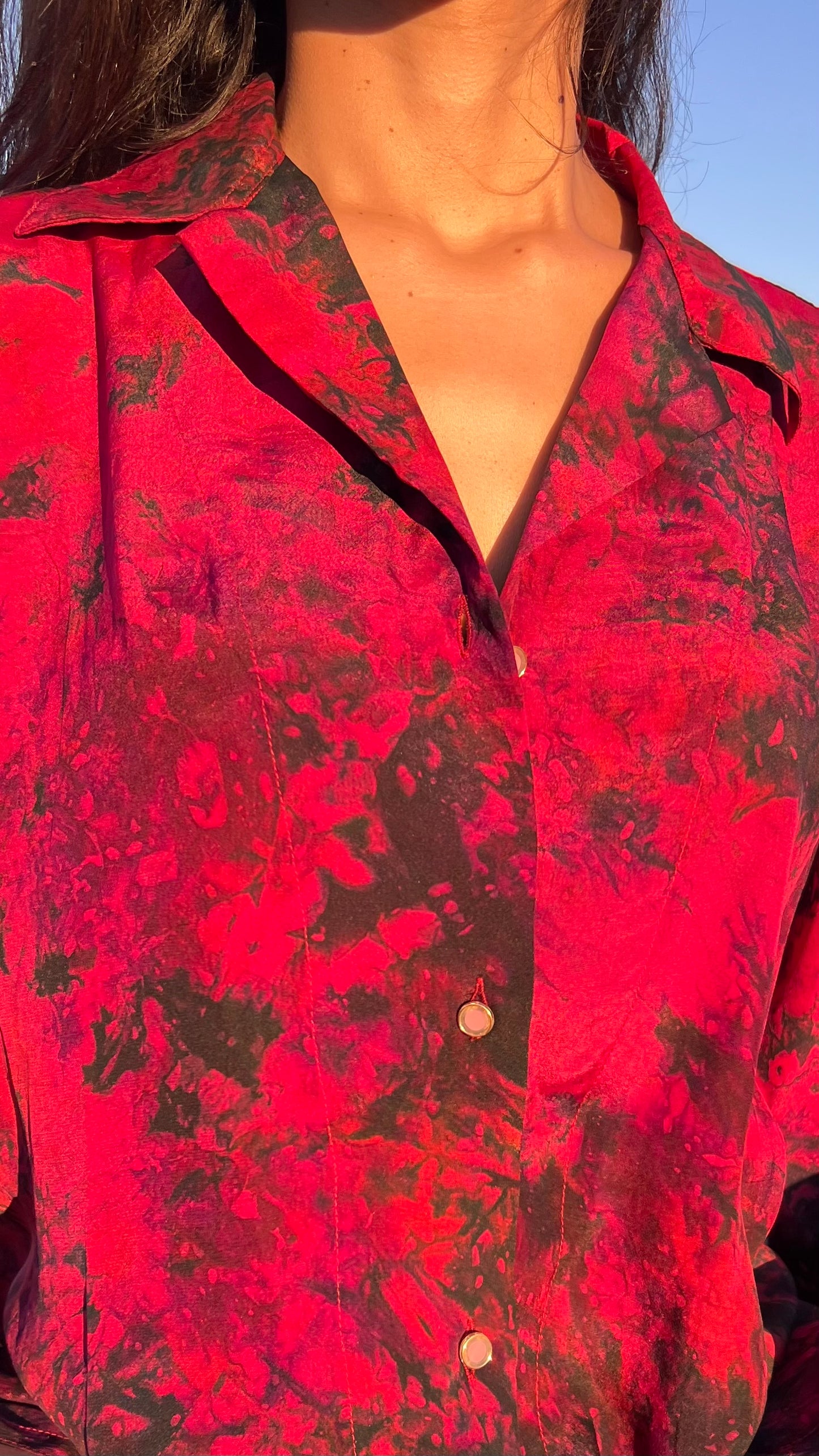 Garnet Silk Shirt