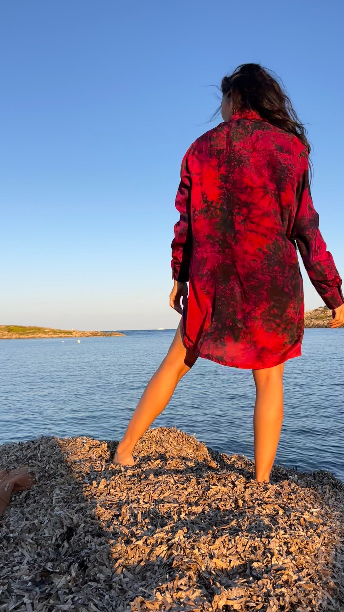 Garnet Silk Shirt