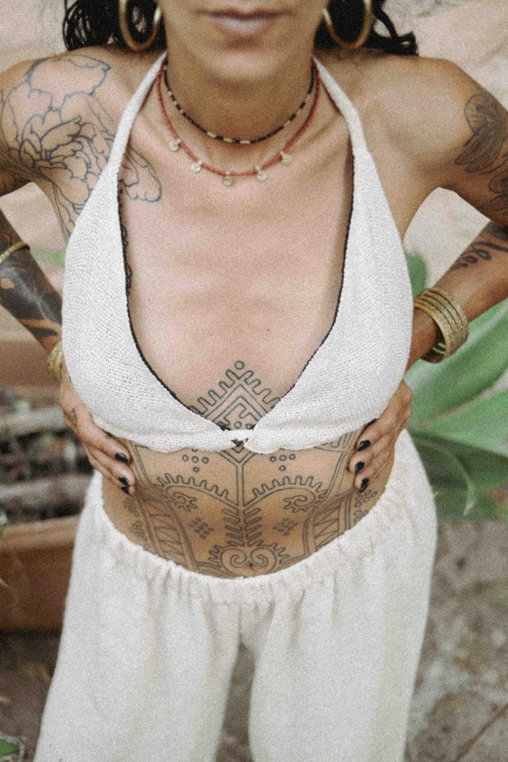 Reversible Cotton Bikini Top