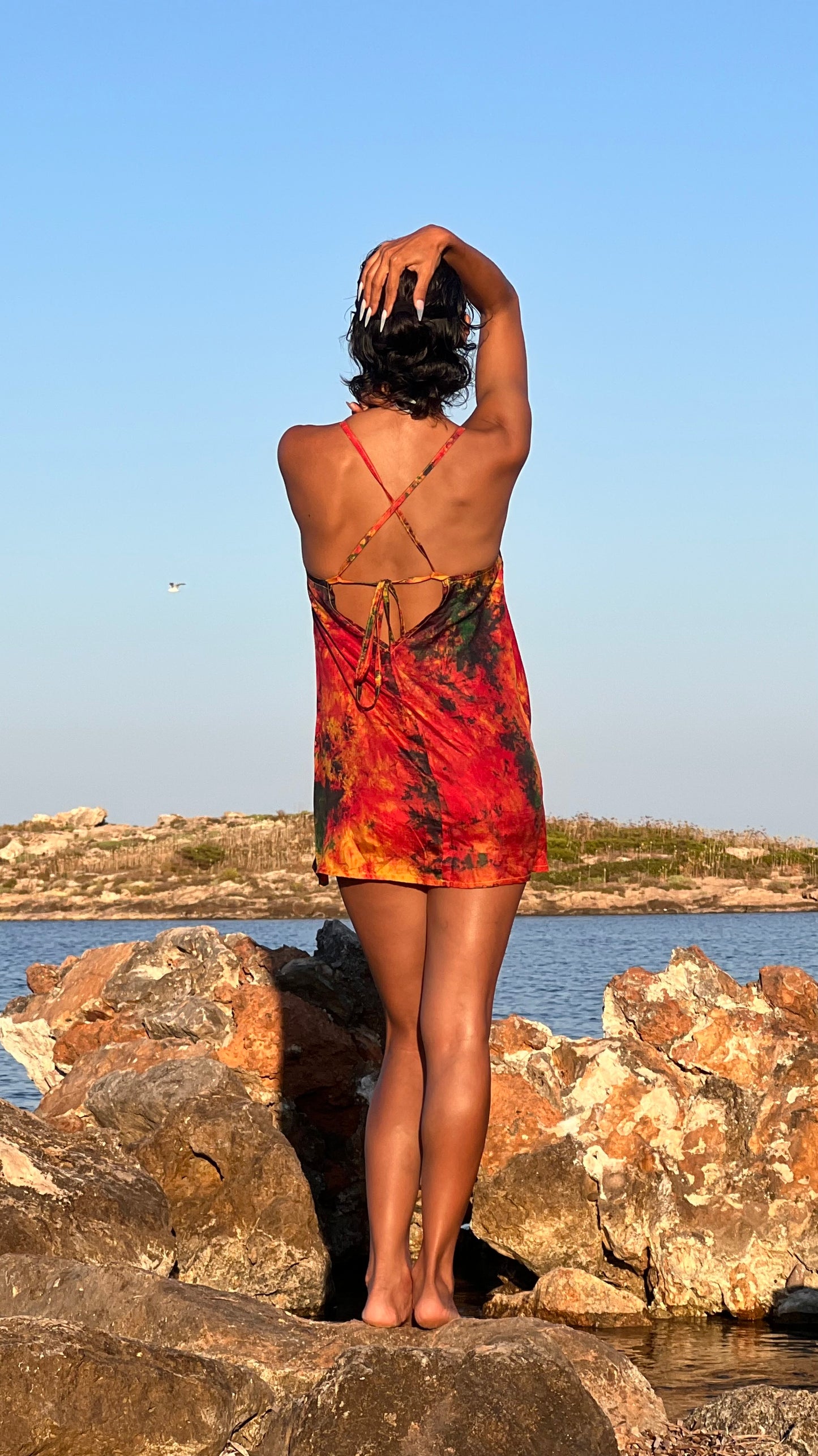 Agate Mini Silk Dress
