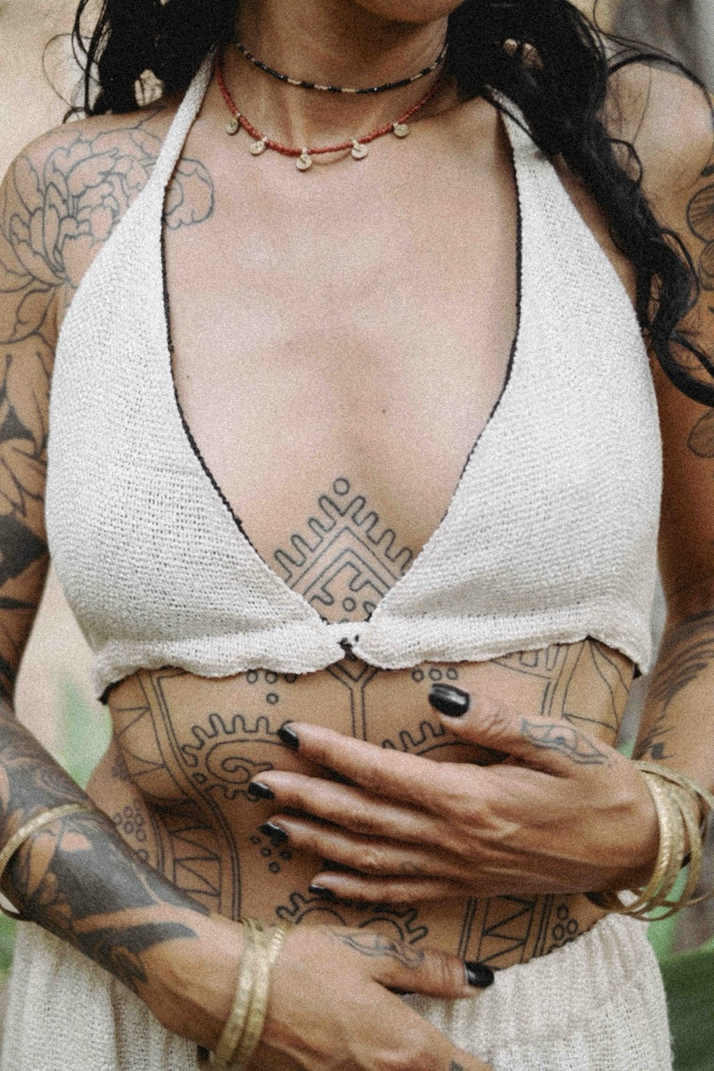Reversible Cotton Bikini Top
