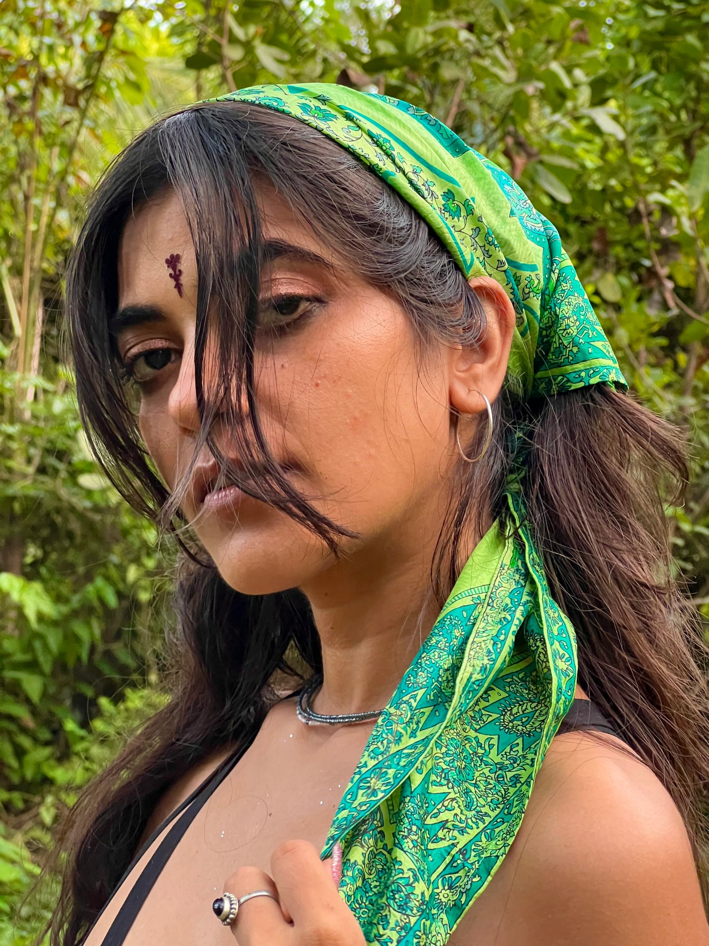 BANDANA SAREE •100% Silk•