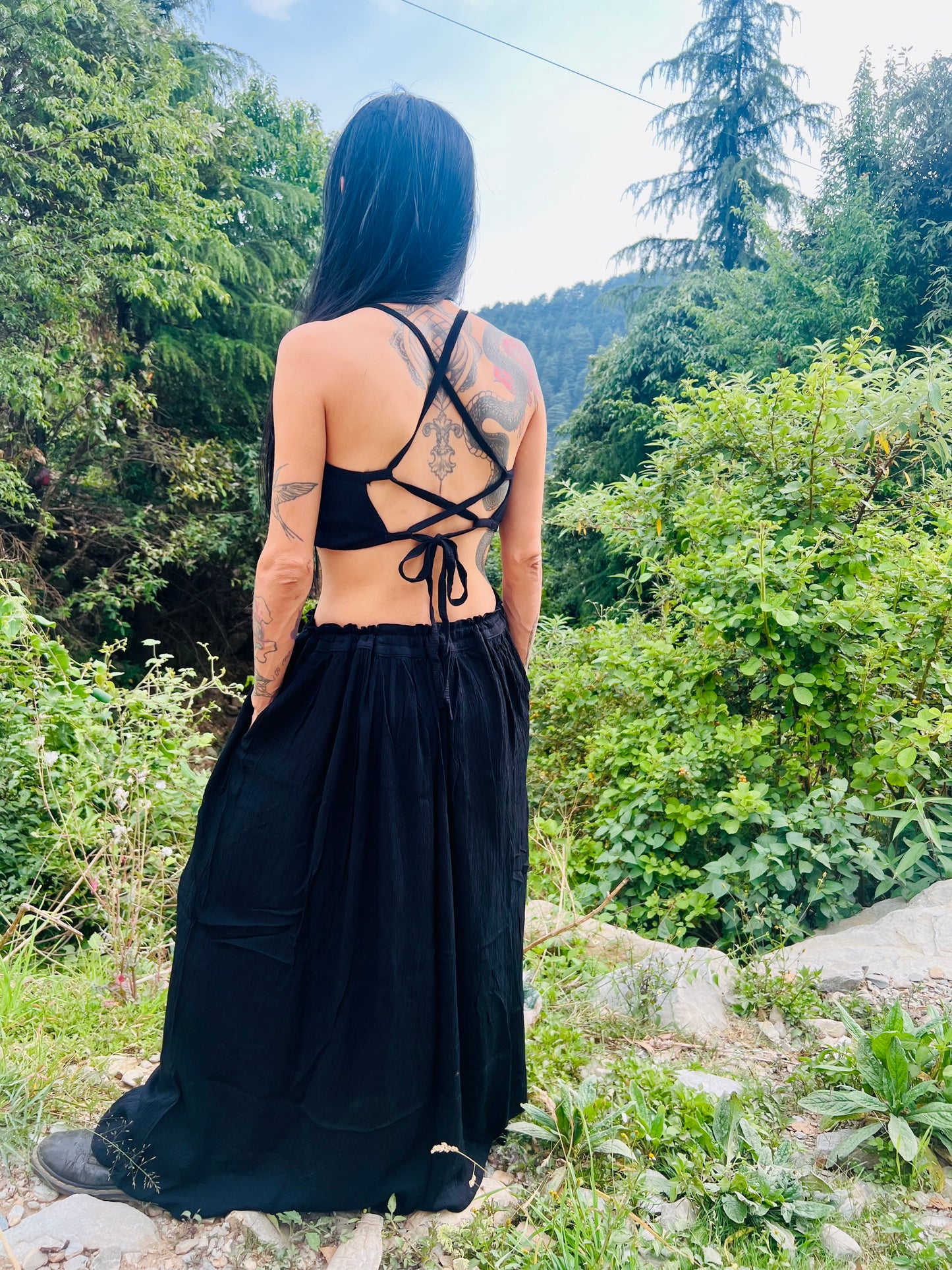 GYPSY SET Long Skirt & Top in Cotton Crepe