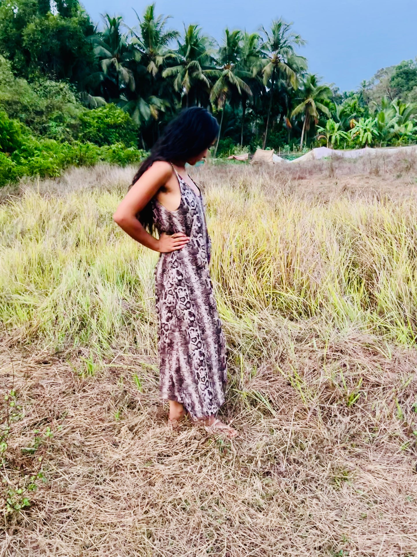 SNAKE01 LONG DRESS