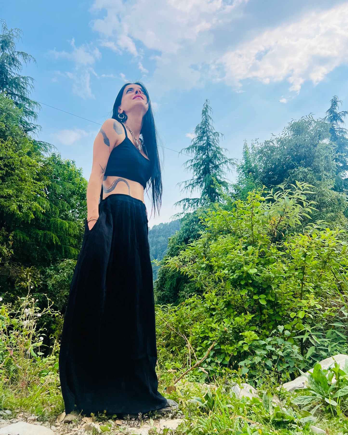 GYPSY SET Long Skirt & Top in Cotton Crepe