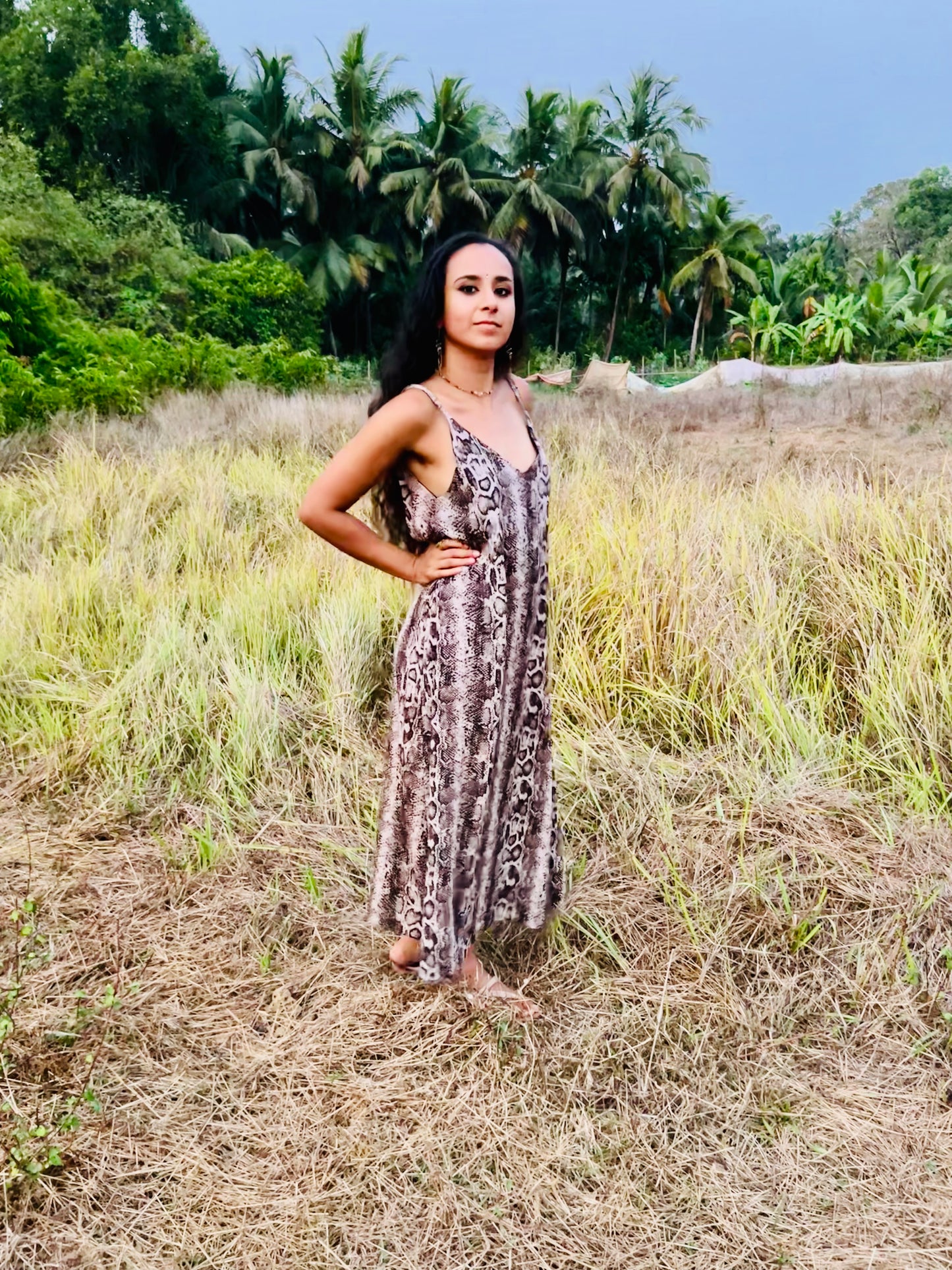 SNAKE01 LONG DRESS