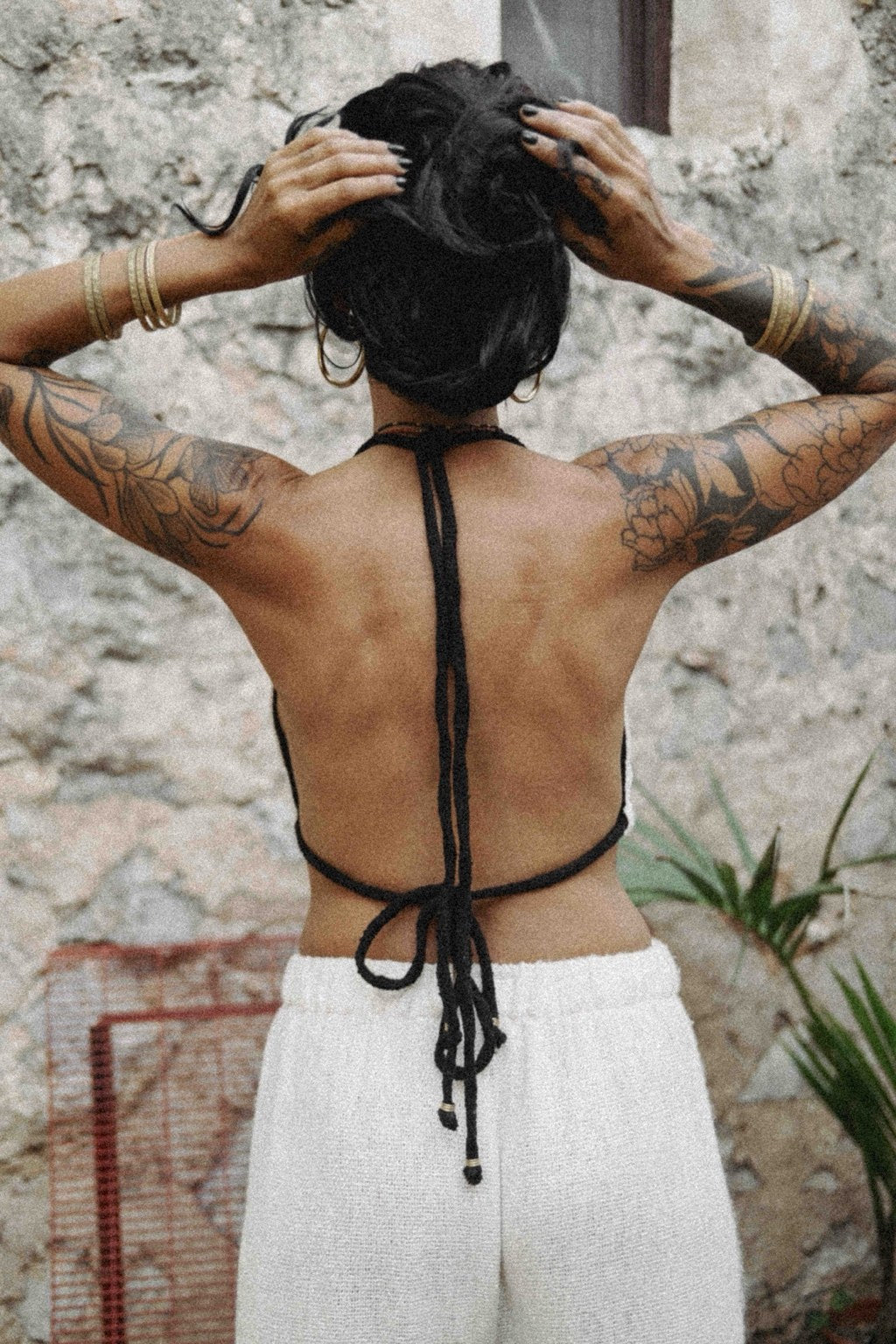 Reversible Cotton Bikini Top