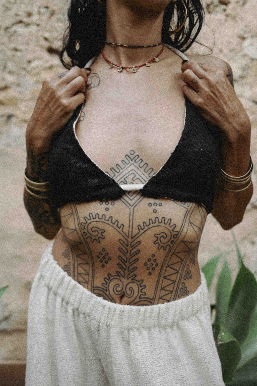 Reversible Cotton Bikini Top